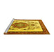 Sideview of Machine Washable Persian Yellow Traditional Rug, wshtr1222yw