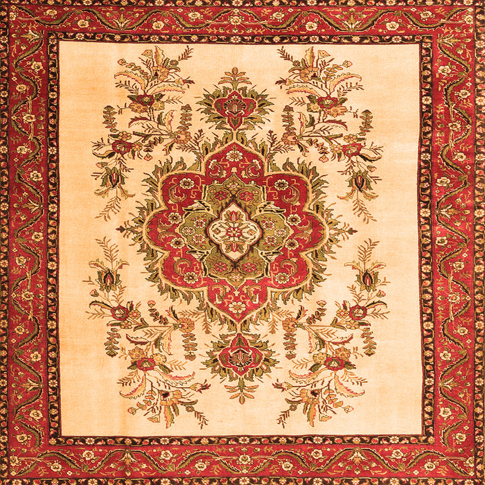 Serging Thickness of Persian Orange Traditional Rug, tr1222org