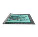 Sideview of Machine Washable Persian Light Blue Traditional Rug, wshtr1222lblu