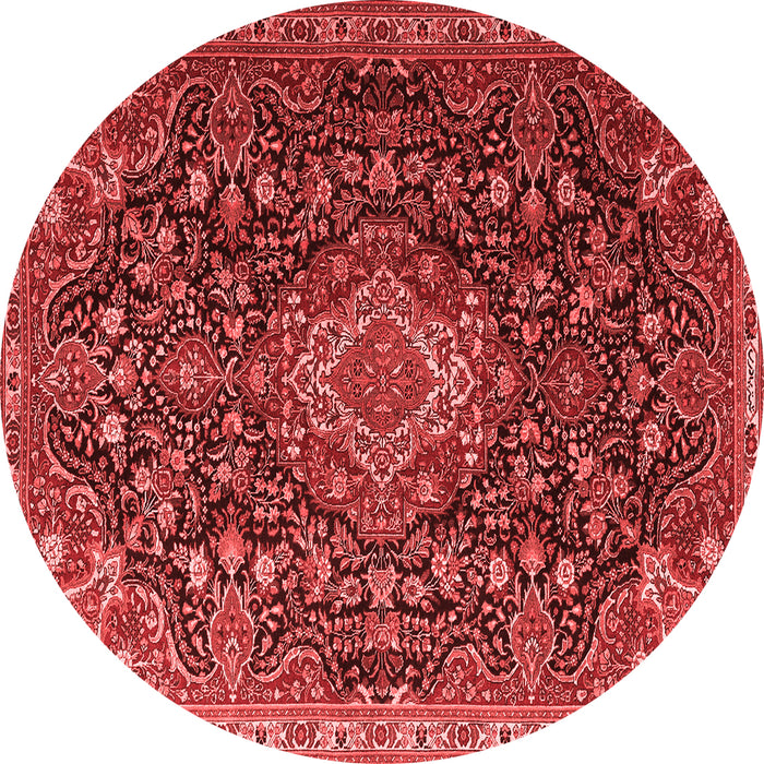 Medallion Red Traditional Rug, tr1223red