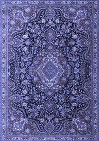 Medallion Blue Traditional Rug, tr1223blu