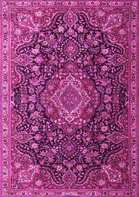 Medallion Pink Traditional Rug, tr1223pnk