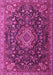 Medallion Pink Traditional Rug, tr1223pnk