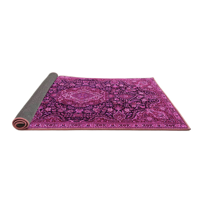 Sideview of Medallion Pink Traditional Rug, tr1223pnk