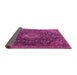 Sideview of Medallion Pink Traditional Rug, tr1223pnk