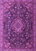 Medallion Purple Traditional Rug, tr1223pur