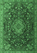 Medallion Emerald Green Traditional Rug, tr1223emgrn