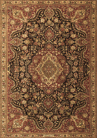 Medallion Brown Traditional Rug, tr1223brn