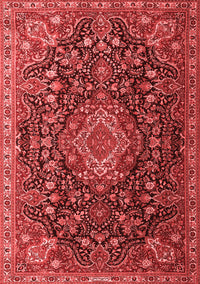 Medallion Red Traditional Rug, tr1223red