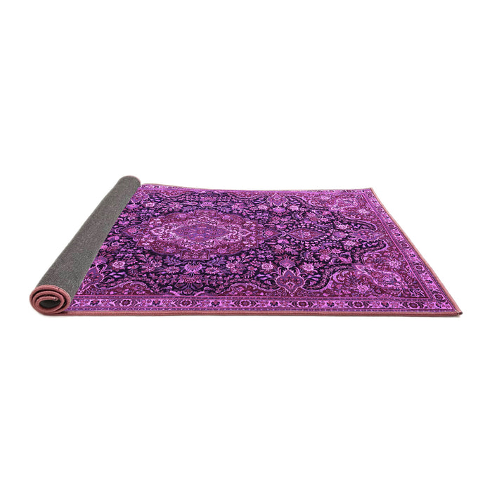 Sideview of Medallion Purple Traditional Rug, tr1223pur