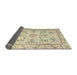 Sideview of Traditional Brown Gold Medallion Rug, tr1224