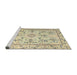 Sideview of Machine Washable Traditional Brown Gold Rug, wshtr1224