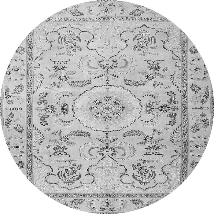 Square Medallion Gray Traditional Rug, tr1224gry
