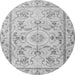 Square Medallion Gray Traditional Rug, tr1224gry