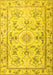 Medallion Yellow Traditional Rug, tr1224yw