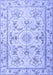 Machine Washable Medallion Blue Traditional Rug, wshtr1224blu