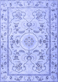 Medallion Blue Traditional Rug, tr1224blu