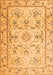 Serging Thickness of Machine Washable Medallion Orange Traditional Area Rugs, wshtr1224org