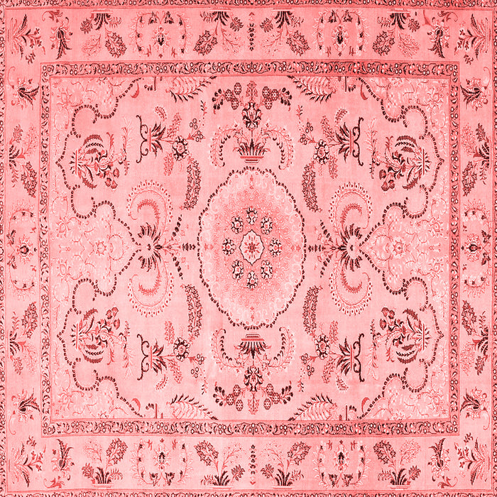Medallion Red Traditional Rug, tr1224red