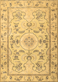 Medallion Brown Traditional Rug, tr1224brn