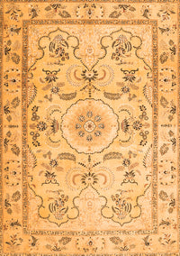 Medallion Orange Traditional Rug, tr1224org