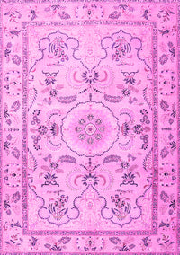 Medallion Pink Traditional Rug, tr1224pnk