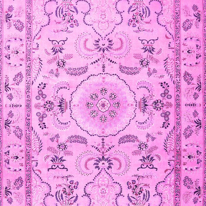 Medallion Pink Traditional Rug, tr1224pnk