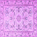 Square Medallion Purple Traditional Rug, tr1224pur