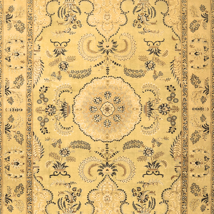 Machine Washable Medallion Brown Traditional Rug, wshtr1224brn