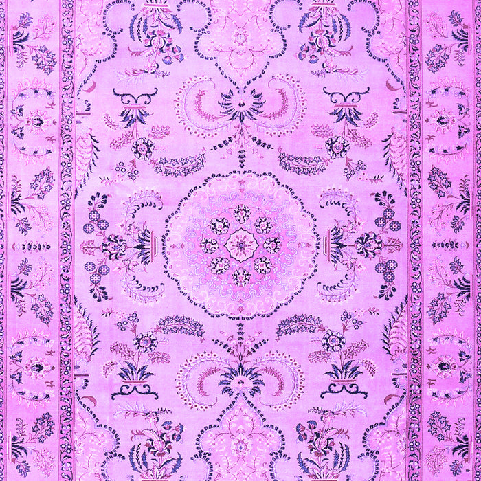 Machine Washable Medallion Purple Traditional Area Rugs, wshtr1224pur