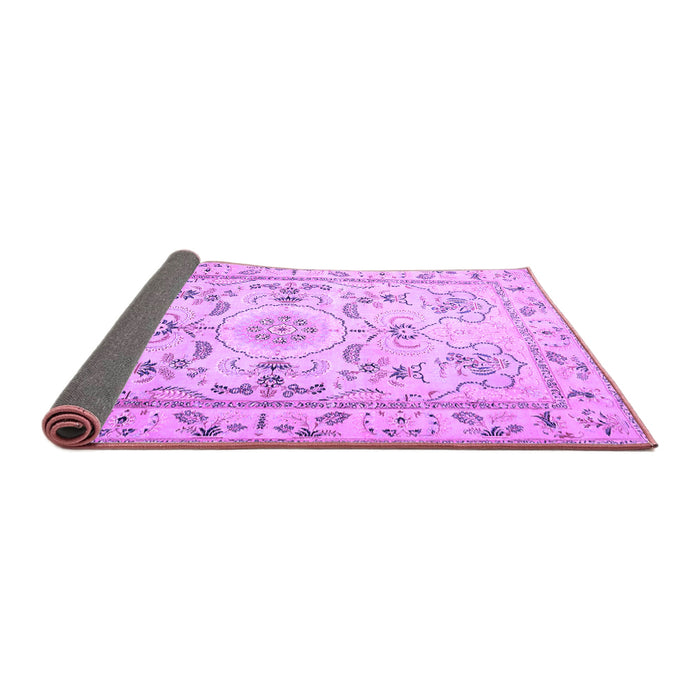 Sideview of Medallion Purple Traditional Rug, tr1224pur