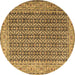 Round Machine Washable Persian Brown Traditional Rug, wshtr1225brn