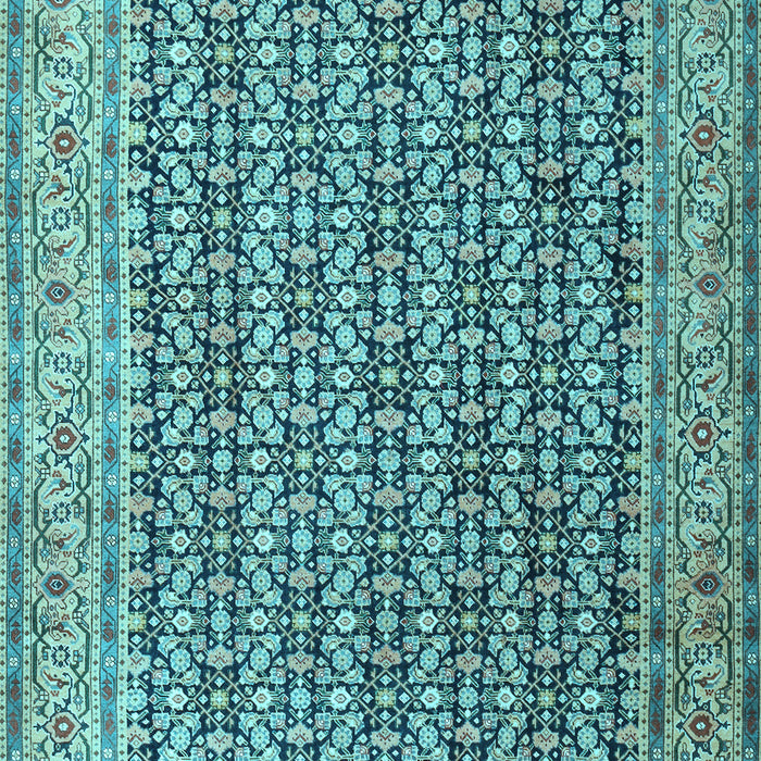 Machine Washable Persian Light Blue Traditional Rug, wshtr1225lblu