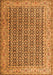 Serging Thickness of Machine Washable Persian Orange Traditional Area Rugs, wshtr1225org