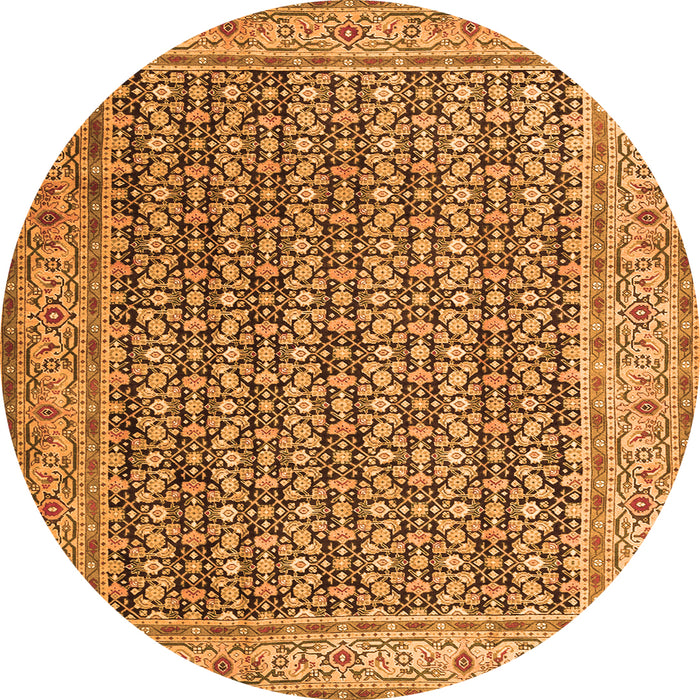 Square Persian Orange Traditional Rug, tr1225org