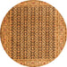 Square Persian Orange Traditional Rug, tr1225org