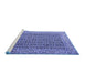 Sideview of Machine Washable Persian Blue Traditional Rug, wshtr1225blu