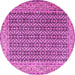 Round Persian Pink Traditional Rug, tr1225pnk