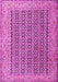 Machine Washable Persian Pink Traditional Rug, wshtr1225pnk