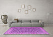 Machine Washable Persian Purple Traditional Area Rugs in a Living Room, wshtr1225pur