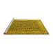 Sideview of Machine Washable Persian Yellow Traditional Rug, wshtr1225yw