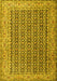 Machine Washable Persian Yellow Traditional Rug, wshtr1225yw