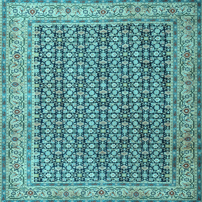 Square Persian Light Blue Traditional Rug, tr1225lblu