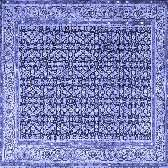Square Persian Blue Traditional Rug, tr1225blu