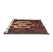 Sideview of Machine Washable Traditional Brown Rug, wshtr1226