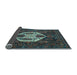 Sideview of Medallion Light Blue Traditional Rug, tr1226lblu