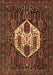 Medallion Brown Traditional Rug, tr1226brn