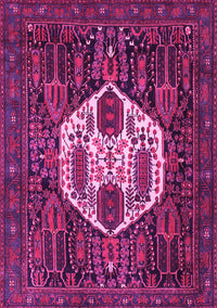 Medallion Pink Traditional Rug, tr1226pnk