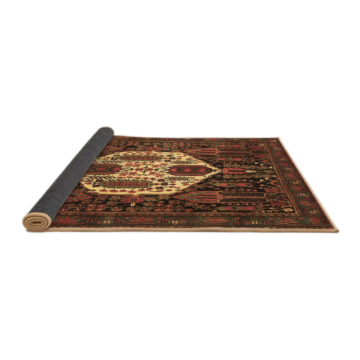 Sideview of Medallion Brown Traditional Rug, tr1226brn