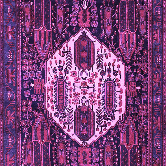 Machine Washable Medallion Purple Traditional Area Rugs, wshtr1226pur